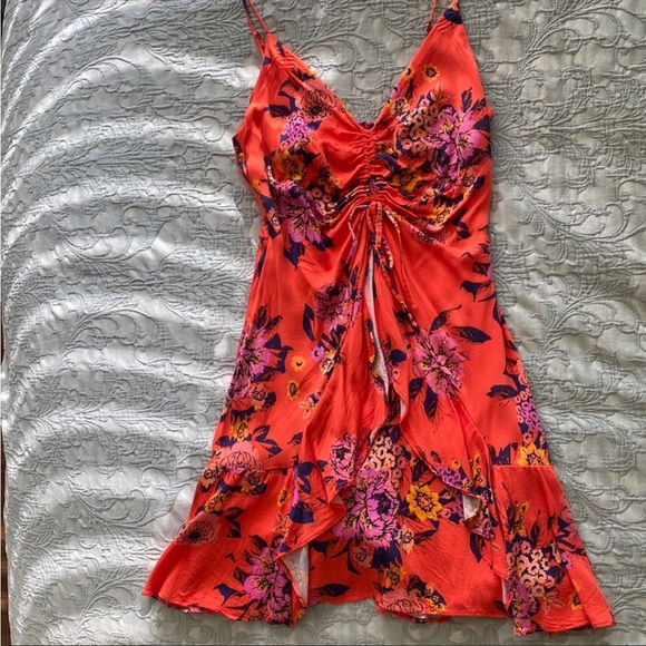 Free People Happy Heart Orange Floral Sundress - Picture 9 of 10